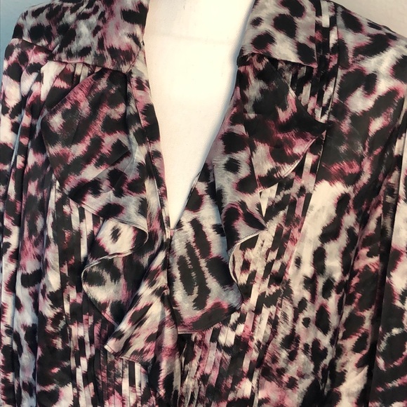 Jones New York Signature Leopard Print Blouse XL - Picture 3 of 5
